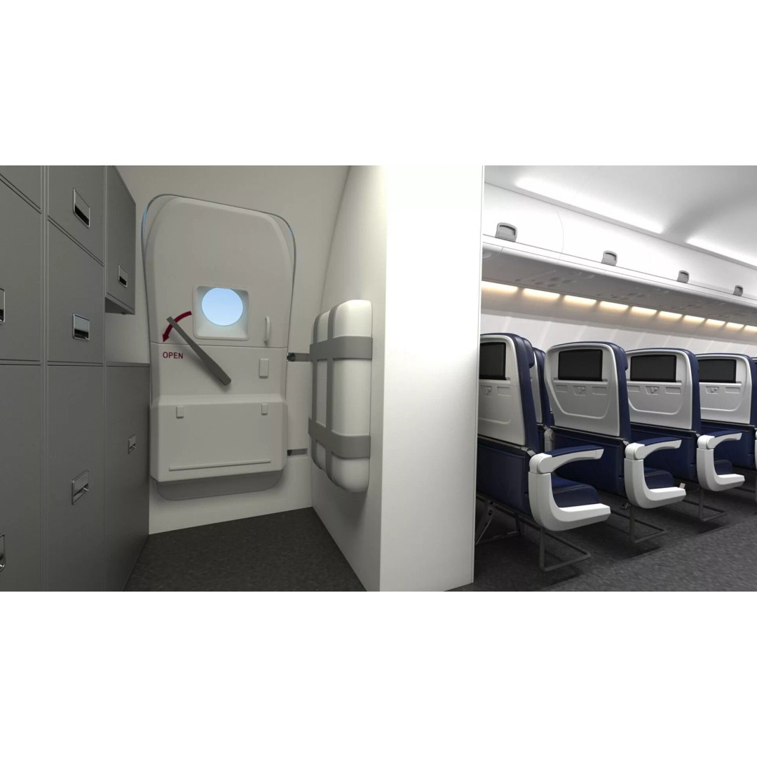 Delta Air Lines Boeing 757-300 3D Model – High Poly PBR Aircraft with Cabin - View 26