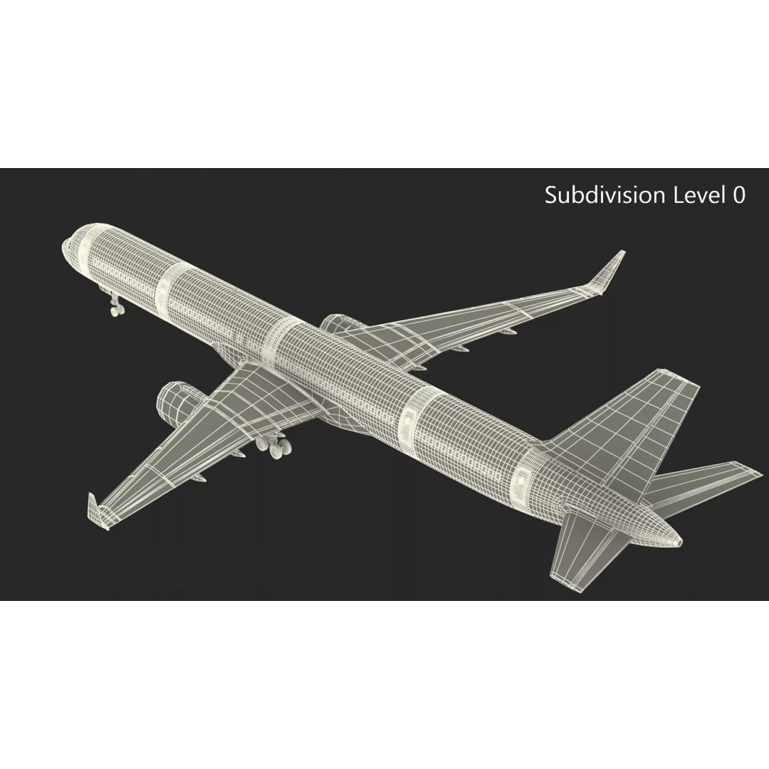Delta Air Lines Boeing 757-300 3D Model – High Poly PBR Aircraft with Cabin - View 28