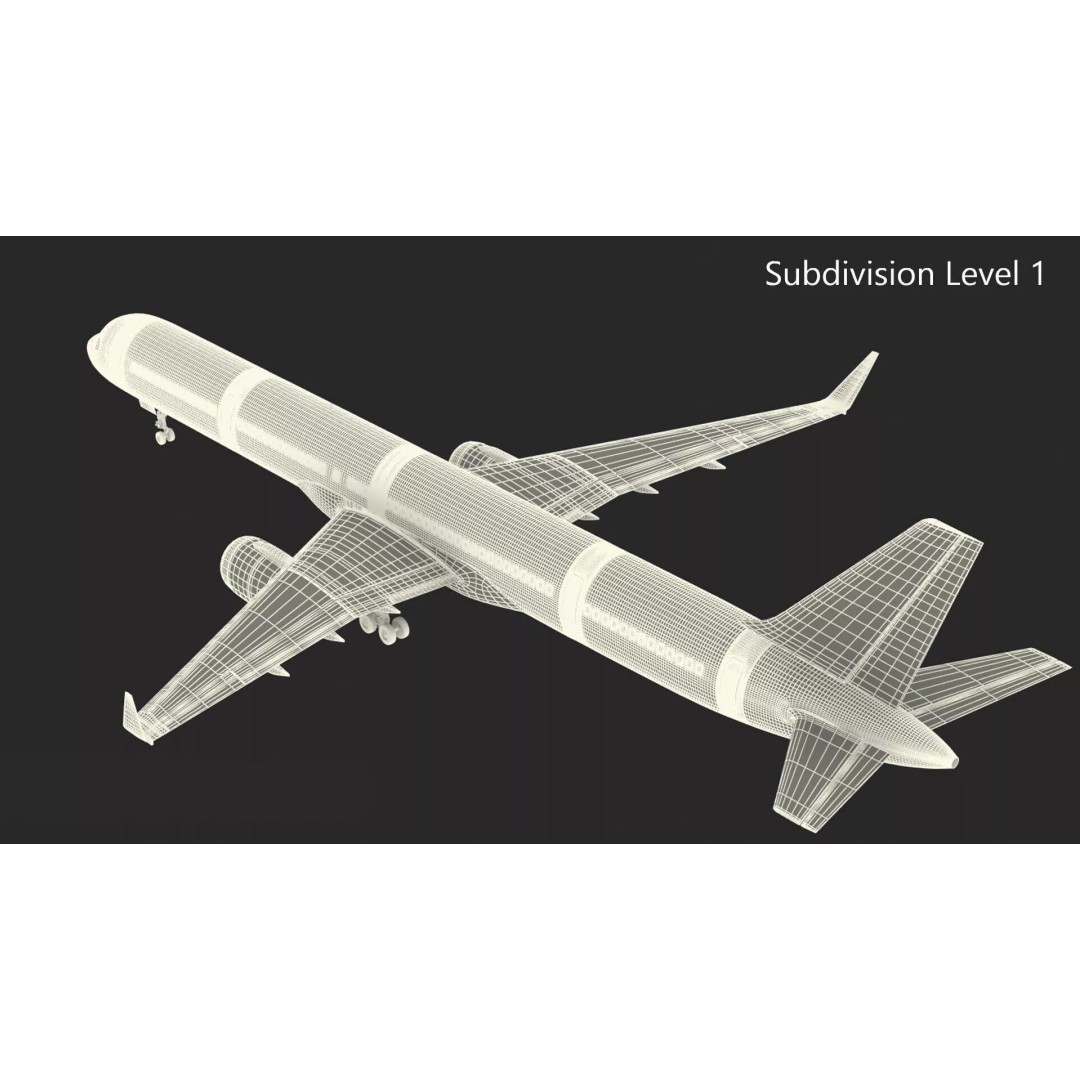 Delta Air Lines Boeing 757-300 3D Model – High Poly PBR Aircraft with Cabin - View 29