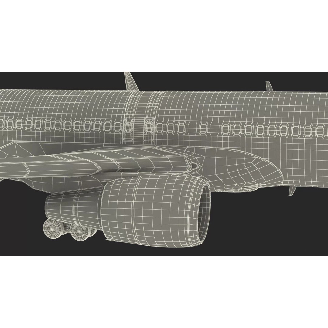 Delta Air Lines Boeing 757-300 3D Model – High Poly PBR Aircraft with Cabin - View 35