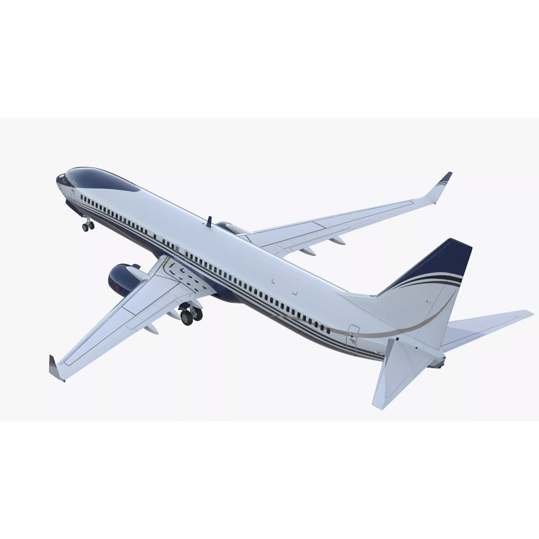 Boeing 737-900 ER 3D Model – Detailed Commercial Aircraft with Cabin and Doors - View 10