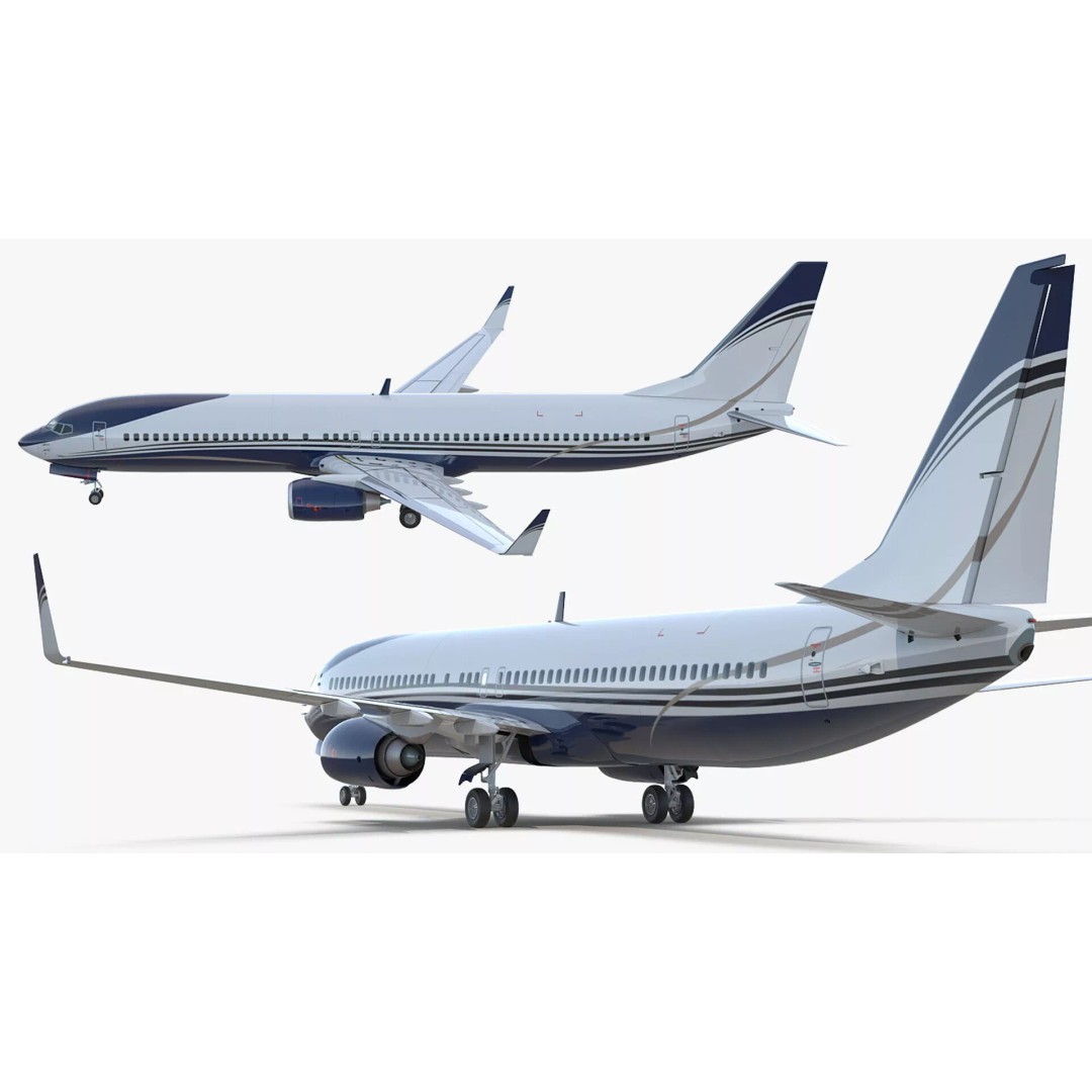 Boeing 737-900 ER 3D Model – Detailed Commercial Aircraft with Cabin and Doors - View 13