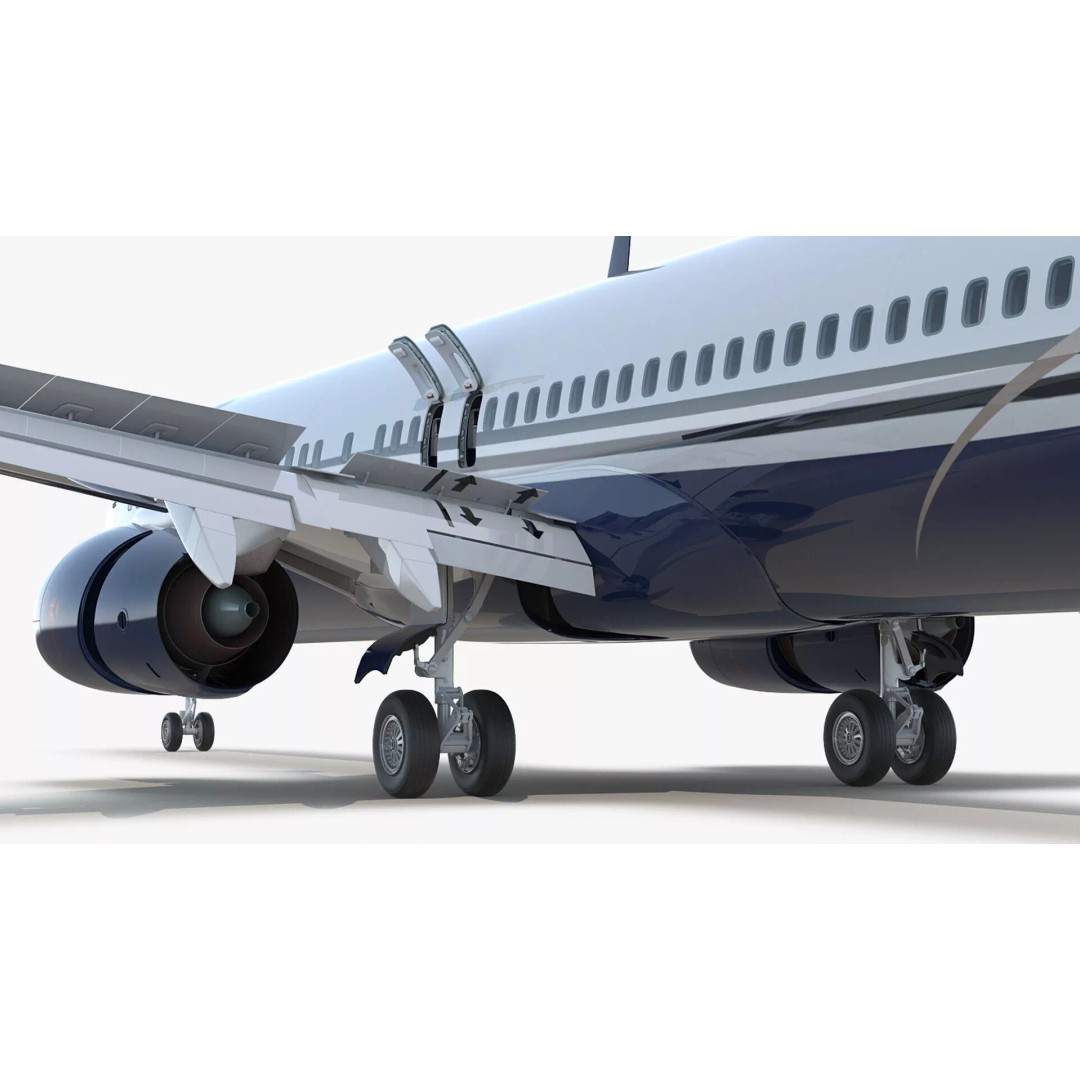 Boeing 737-900 ER 3D Model – Detailed Commercial Aircraft with Cabin and Doors - View 15