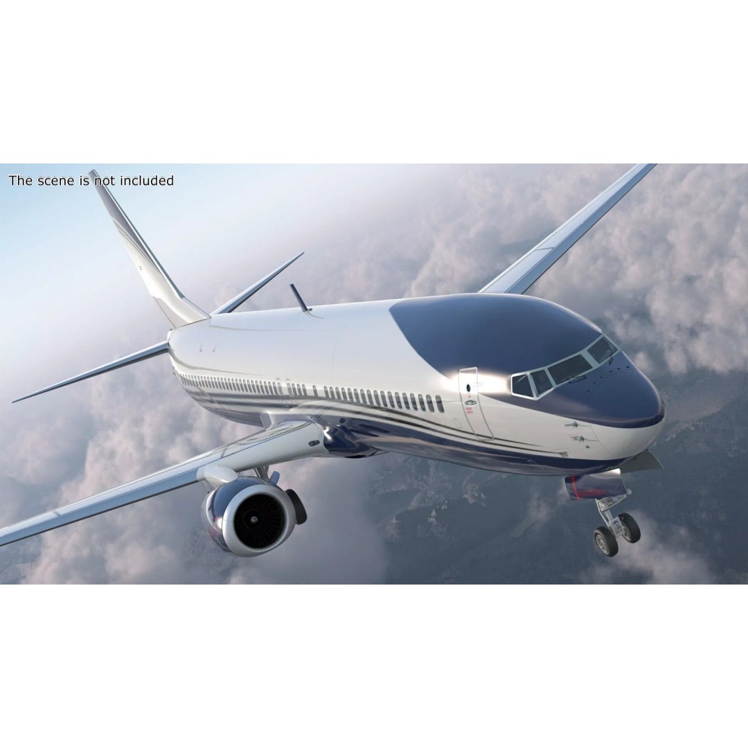 Boeing 737-900 ER 3D Model – Detailed Commercial Aircraft with Cabin and Doors - View 3