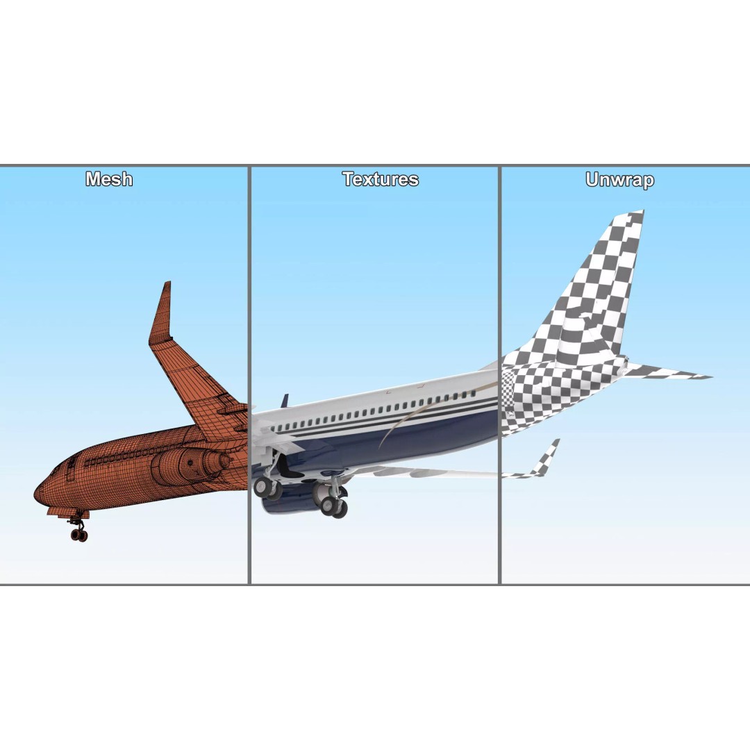 Boeing 737-900 ER 3D Model – Detailed Commercial Aircraft with Cabin and Doors - View 30