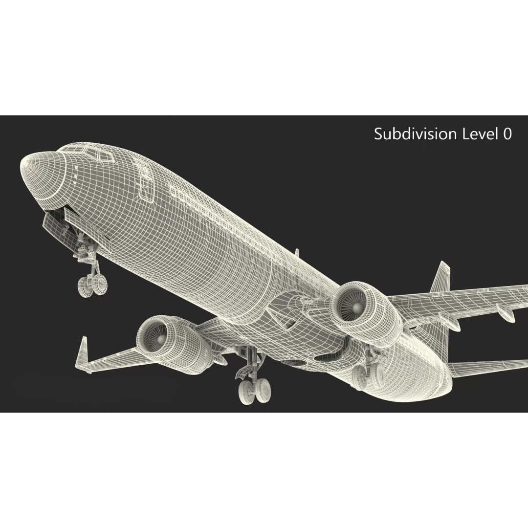 Boeing 737-900 ER 3D Model – Detailed Commercial Aircraft with Cabin and Doors - View 31