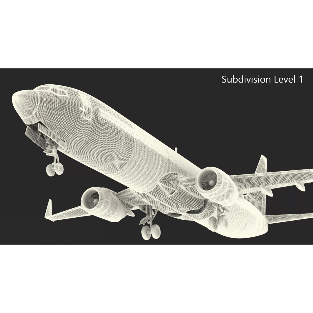 Boeing 737-900 ER 3D Model – Detailed Commercial Aircraft with Cabin and Doors - View 32