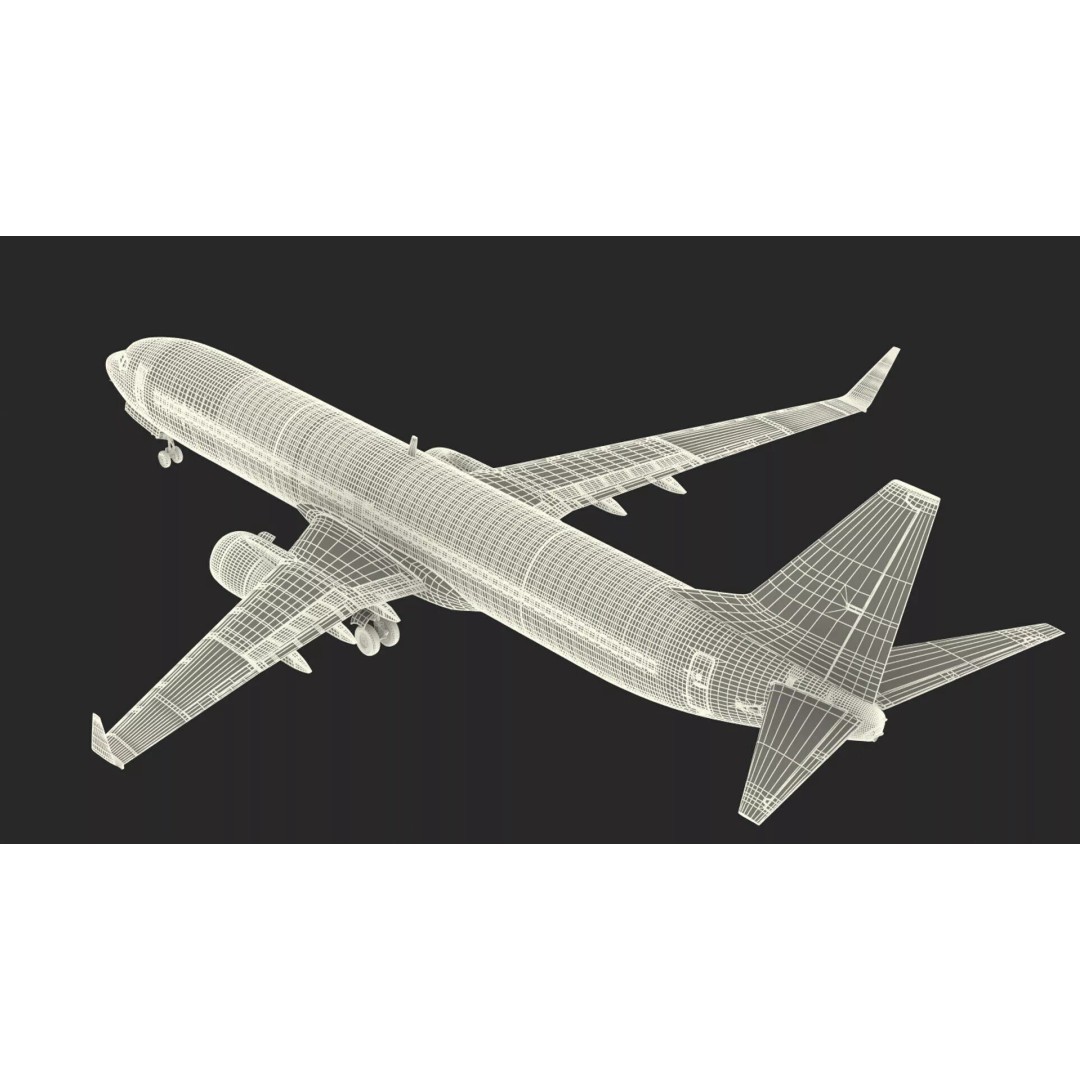 Boeing 737-900 ER 3D Model – Detailed Commercial Aircraft with Cabin and Doors - View 36
