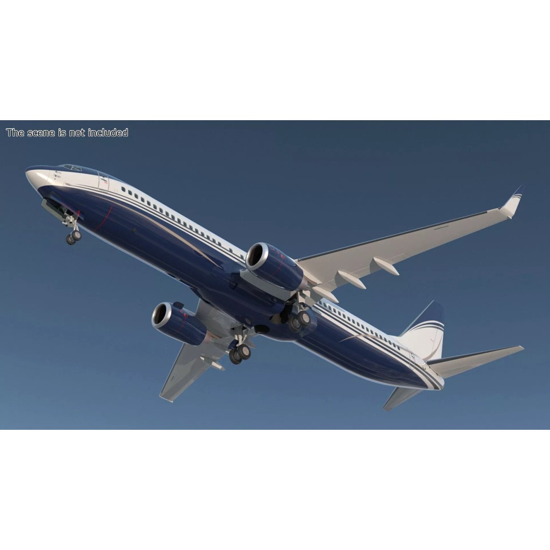 Boeing 737-900 ER 3D Model – Detailed Commercial Aircraft with Cabin and Doors - View 5