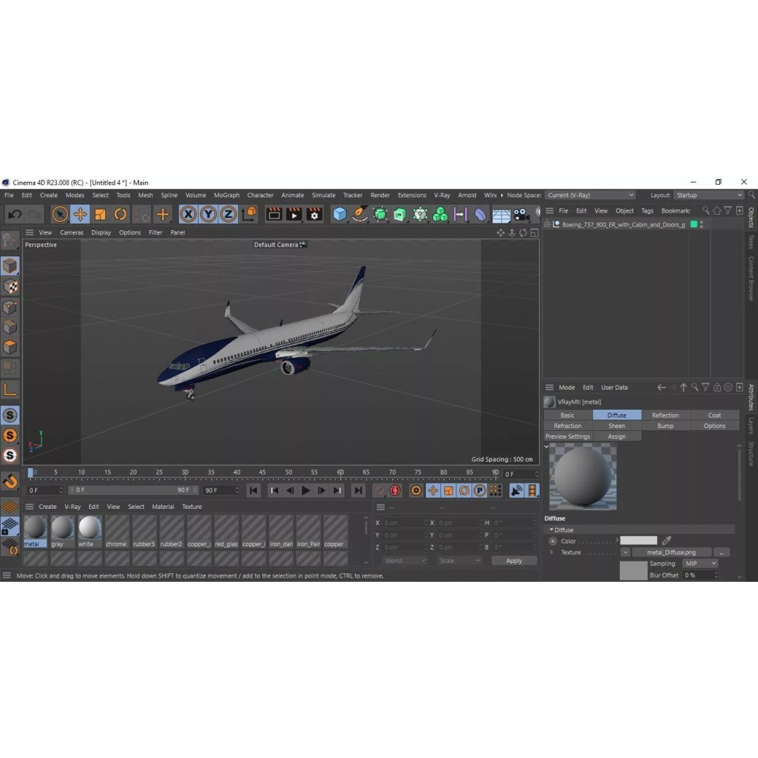 Boeing 737-900 ER 3D Model – Detailed Commercial Aircraft with Cabin and Doors - View 50