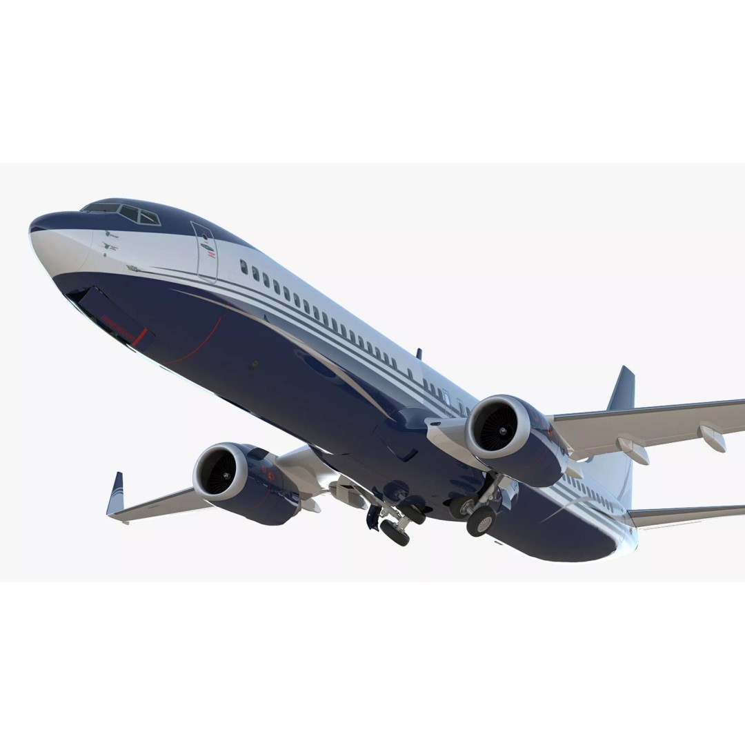 Boeing 737-900 ER 3D Model – Detailed Commercial Aircraft with Cabin and Doors - View 9
