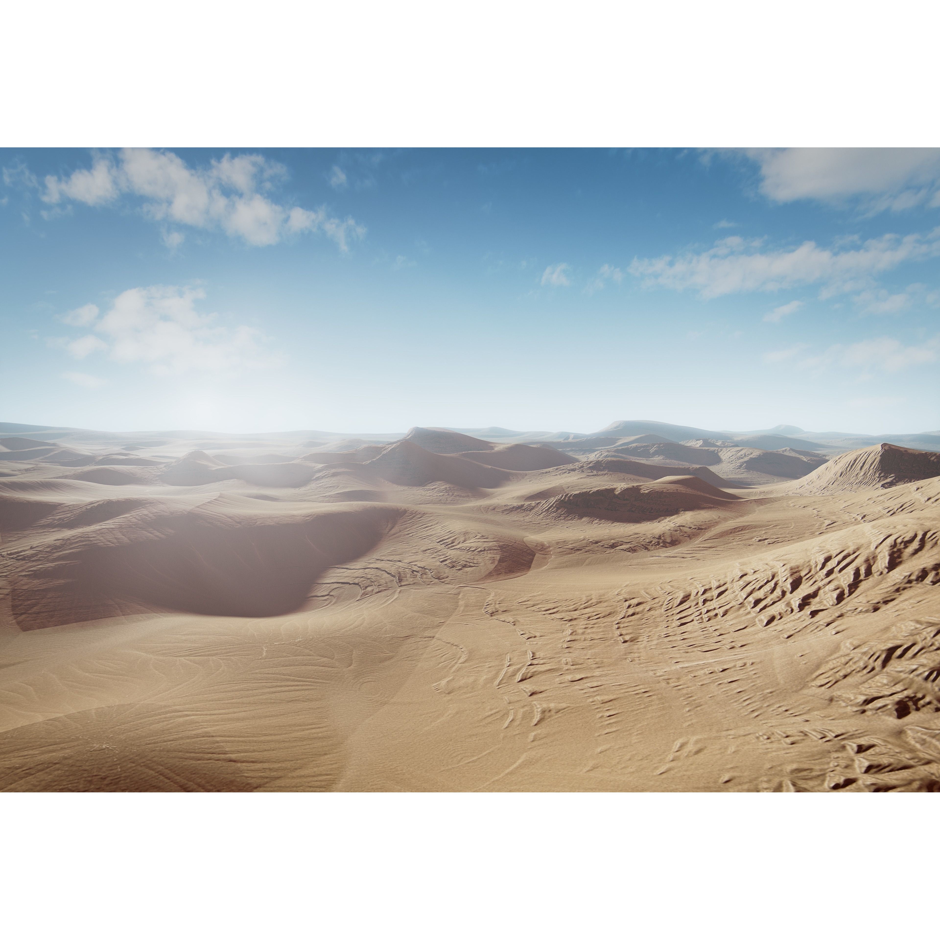 Desert Landscape - Low-Poly Game-Ready 3D Model - View 5