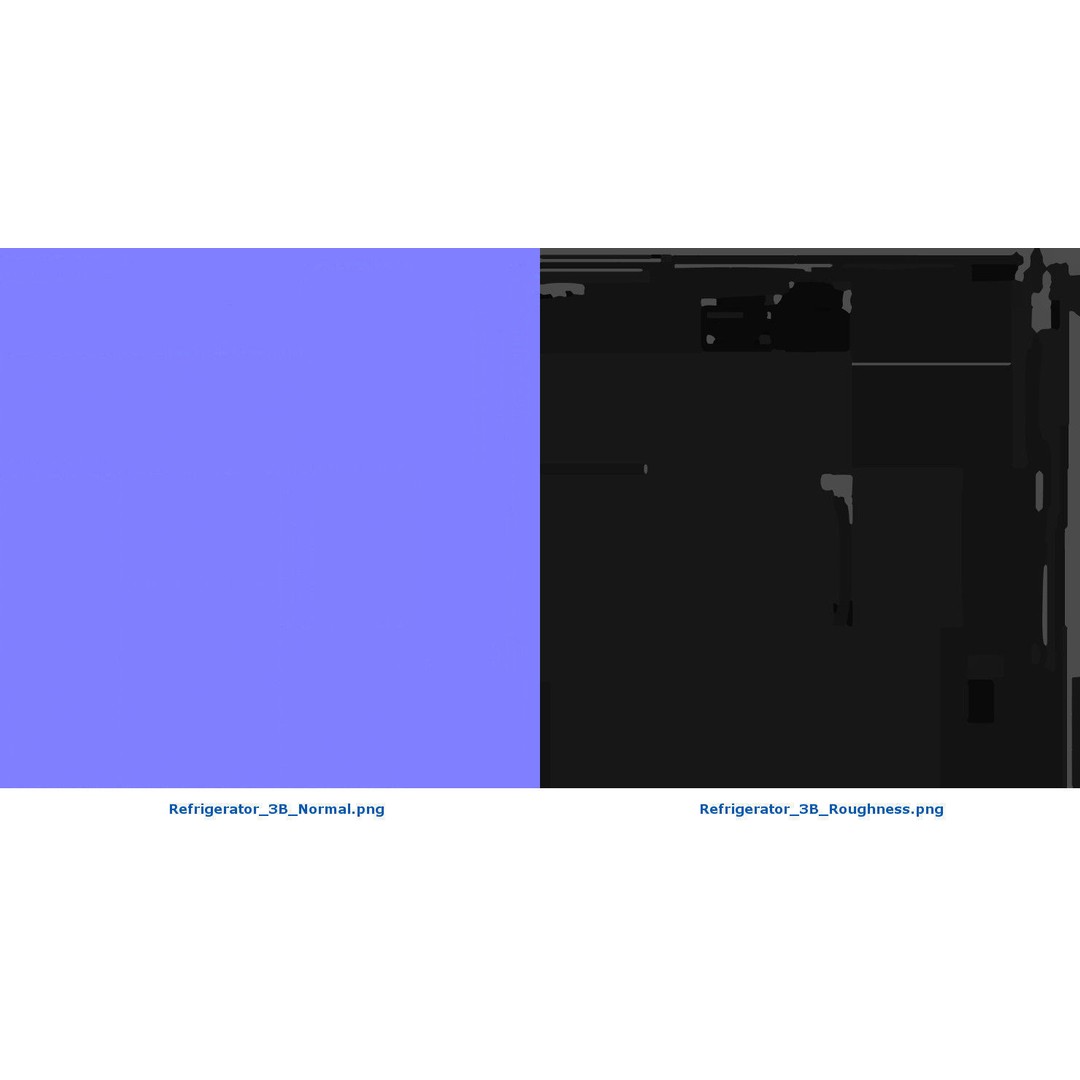 Refrigerator 3D Model – Low Poly Game Asset, PBR Textures, FBX