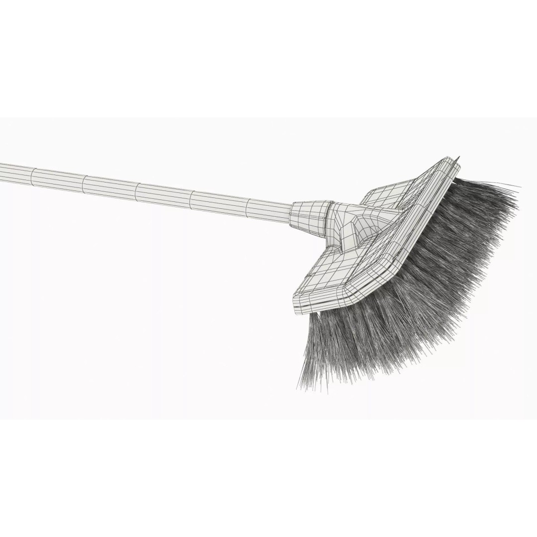 Extended Flow-Through Wash Brush 3D Model – PBR Textured Cleaning Tool, FBX - View 12