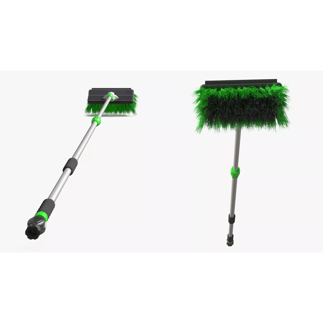 Extended Flow-Through Wash Brush 3D Model – PBR Textured Cleaning Tool, FBX - View 4
