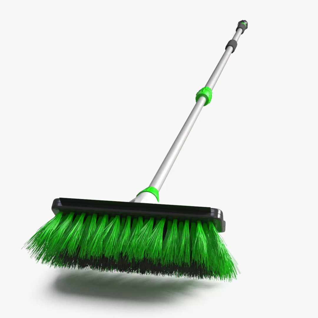Extended Flow-Through Wash Brush 3D Model – PBR Textured Cleaning Tool, FBX - View 5