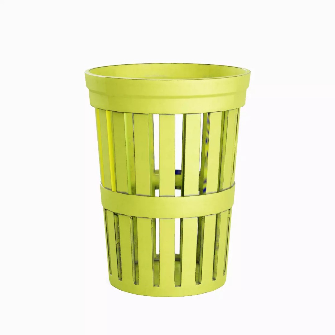 Street Trash Can Set 3D Model – Low Poly Game Asset, FBX, PBR - View 15