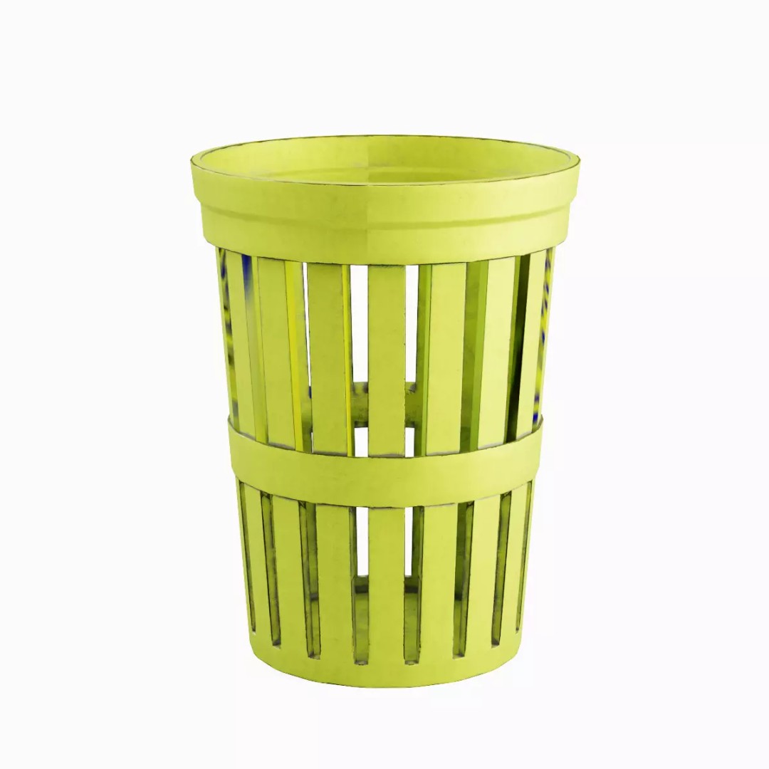 Street Trash Can Set 3D Model – Low Poly Game Asset, FBX, PBR - View 16