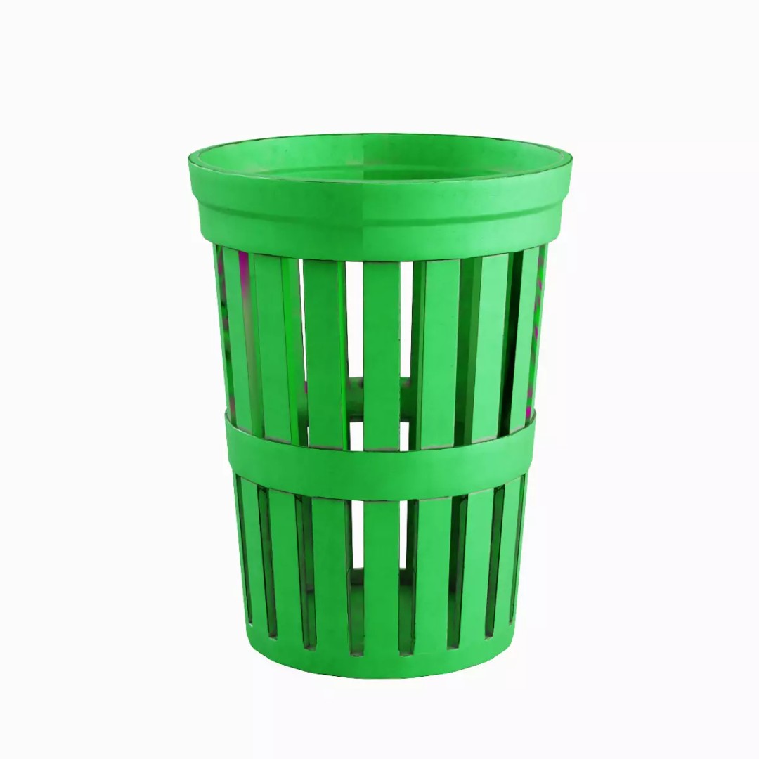 Street Trash Can Set 3D Model – Low Poly Game Asset, FBX, PBR - View 22