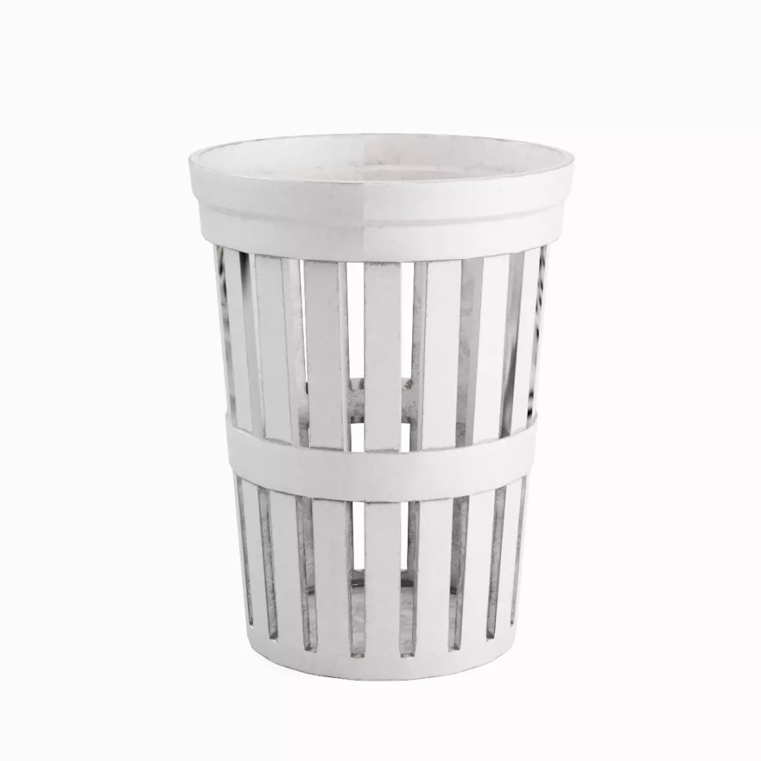 Street Trash Can Set 3D Model – Low Poly Game Asset, FBX, PBR - View 3