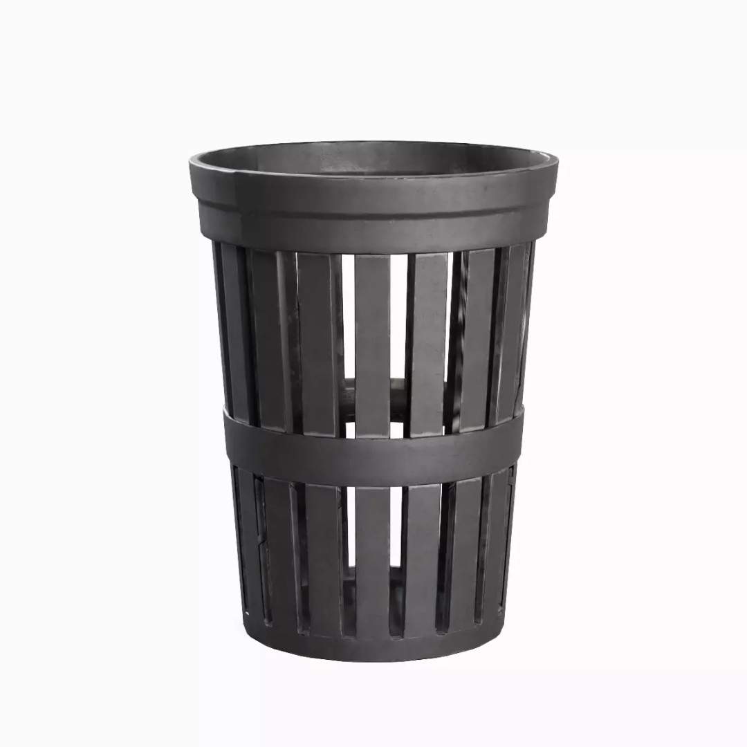 Street Trash Can Set 3D Model – Low Poly Game Asset, FBX, PBR - View 33