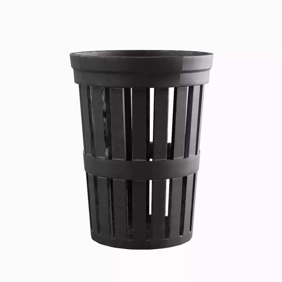 Street Trash Can Set 3D Model – Low Poly Game Asset, FBX, PBR - View 35