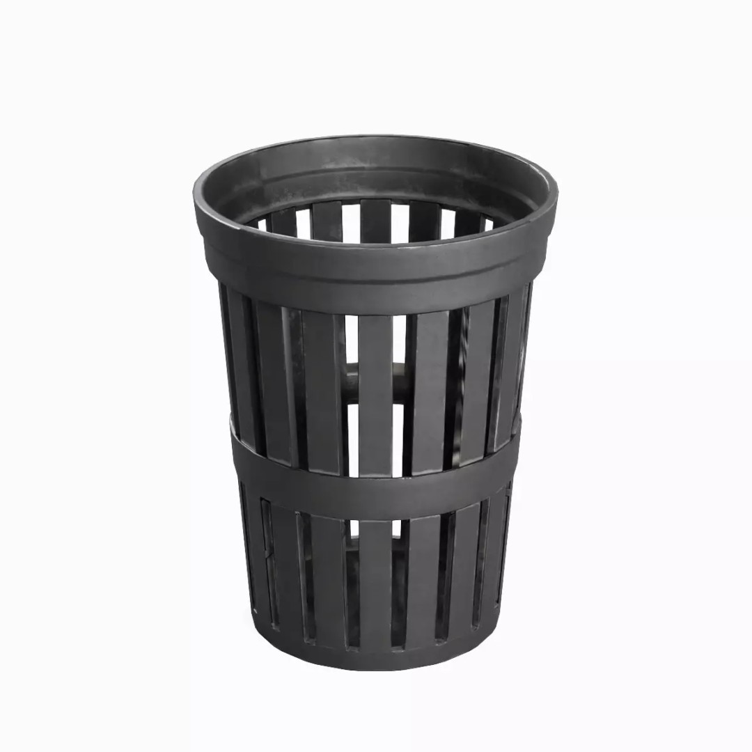 Street Trash Can Set 3D Model – Low Poly Game Asset, FBX, PBR - View 36