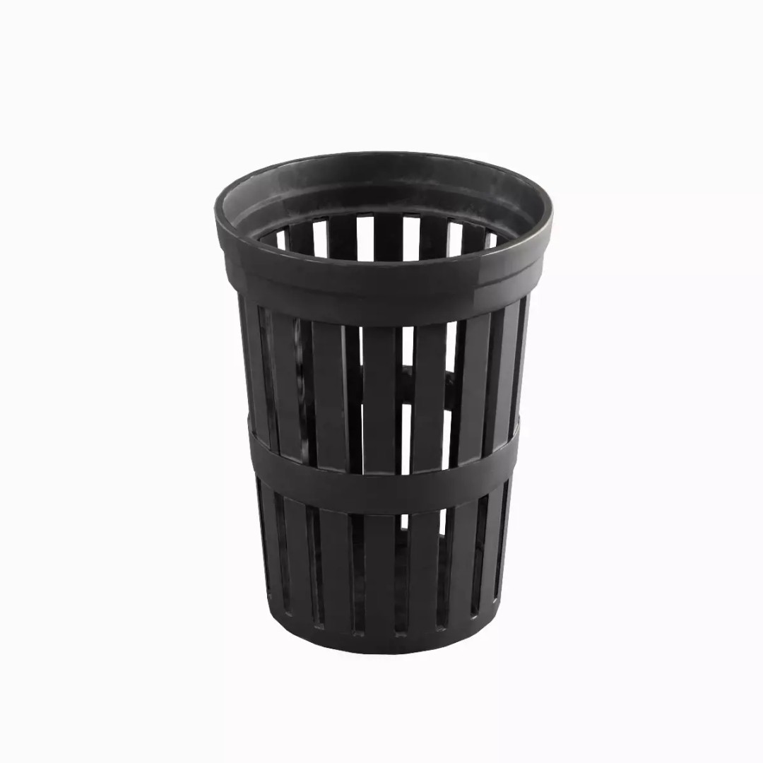 Street Trash Can Set 3D Model – Low Poly Game Asset, FBX, PBR - View 38