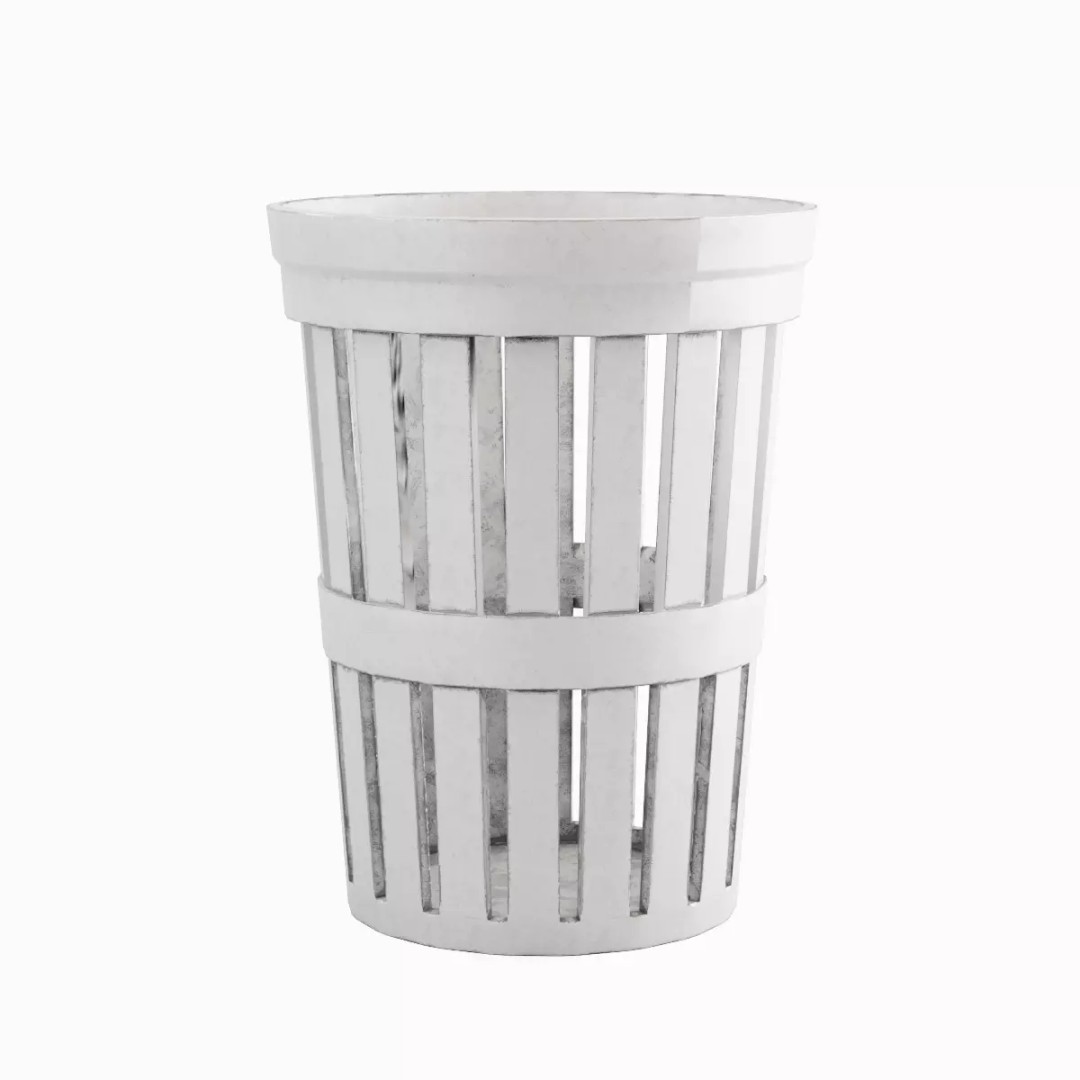 Street Trash Can Set 3D Model – Low Poly Game Asset, FBX, PBR - View 4