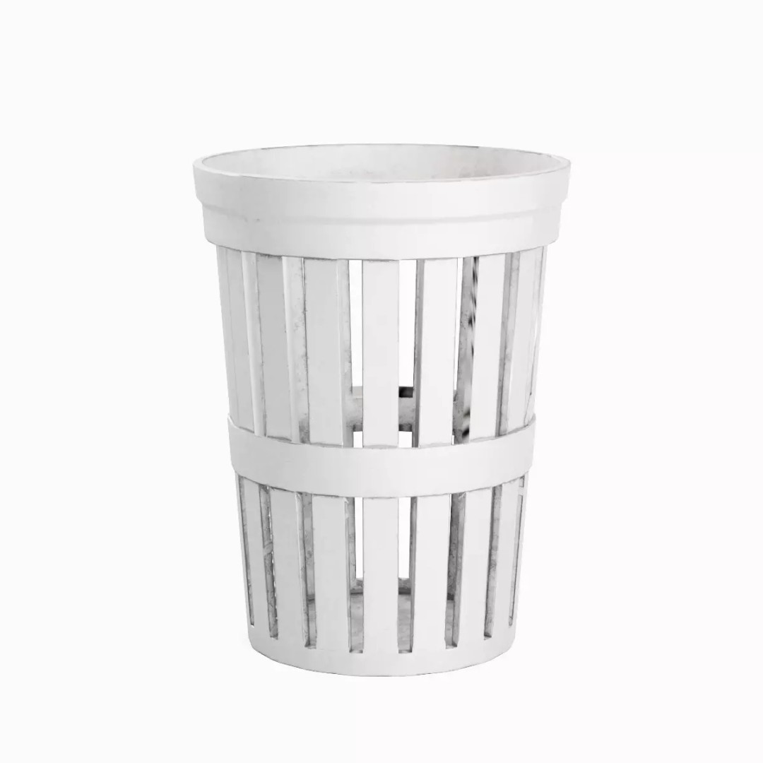 Street Trash Can Set 3D Model – Low Poly Game Asset, FBX, PBR - View 5