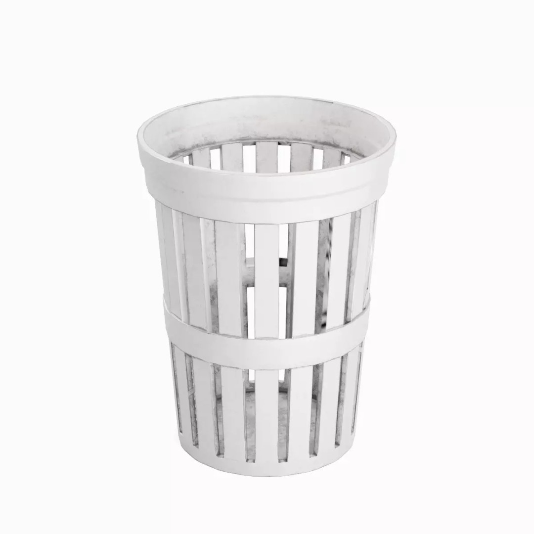 Street Trash Can Set 3D Model – Low Poly Game Asset, FBX, PBR - View 8