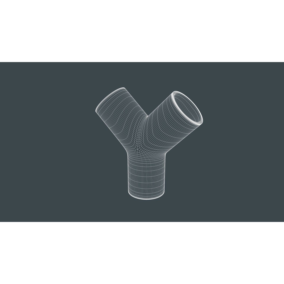 45° Pipe Connector 3D Model – Low Poly Industrial Part, FBX, OBJ - View 12