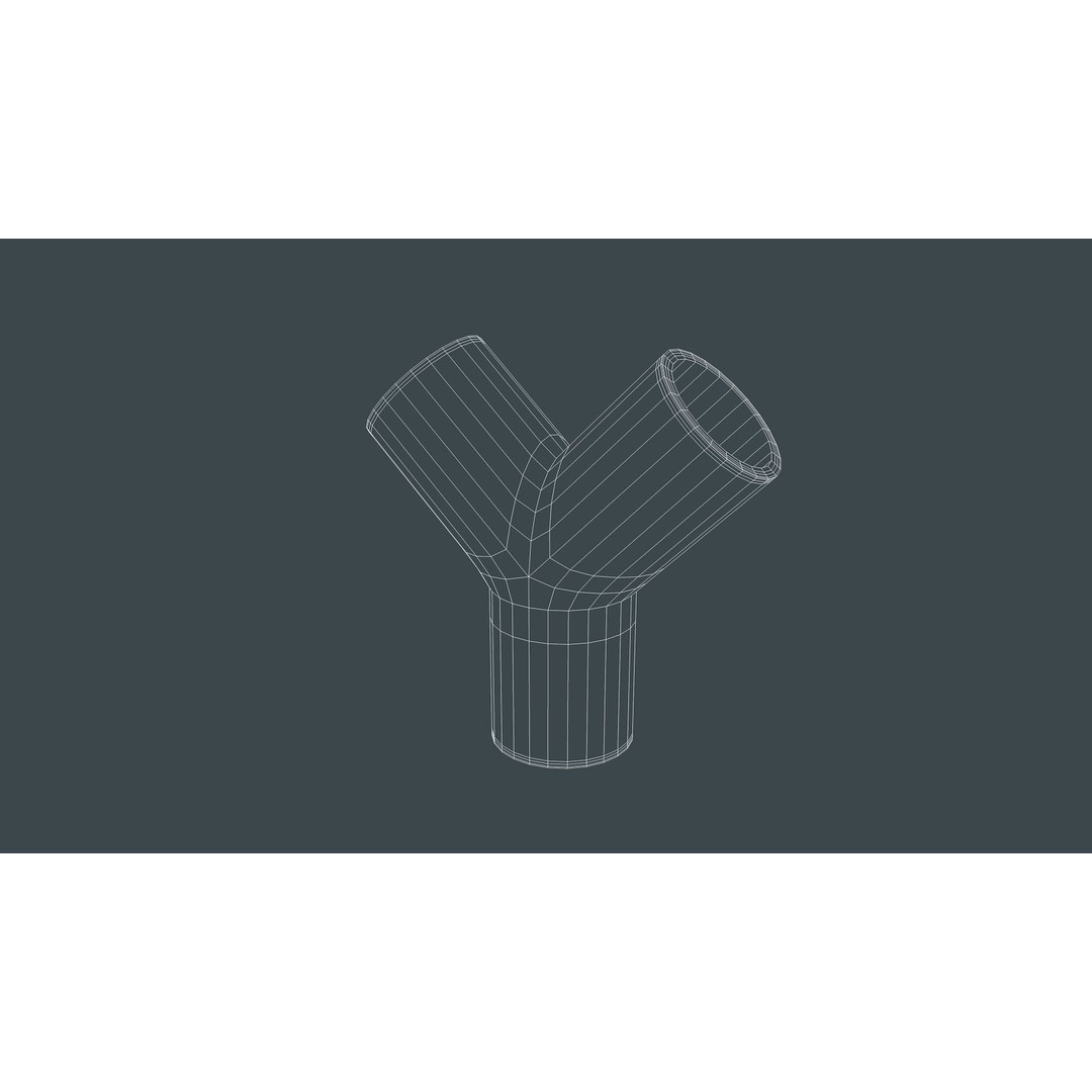 45° Pipe Connector 3D Model – Low Poly Industrial Part, FBX, OBJ - View 13