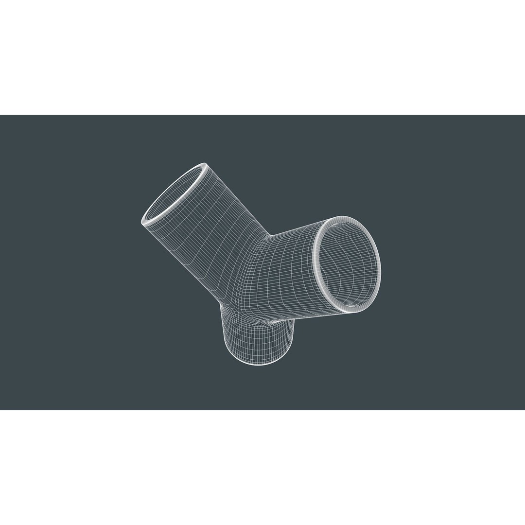 45° Pipe Connector 3D Model – Low Poly Industrial Part, FBX, OBJ - View 14