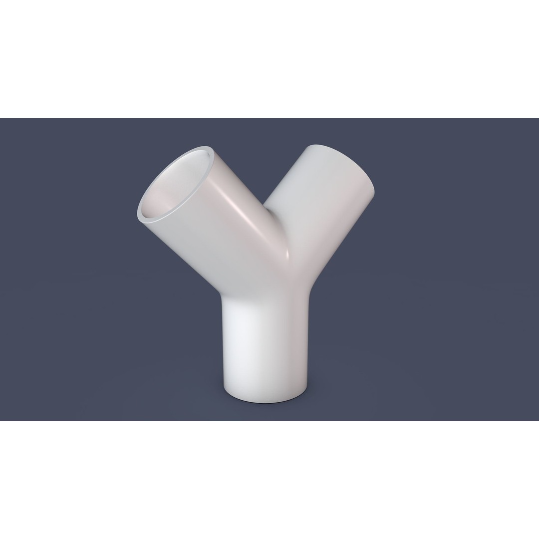 45° Pipe Connector 3D Model – Low Poly Industrial Part, FBX, OBJ - View 16