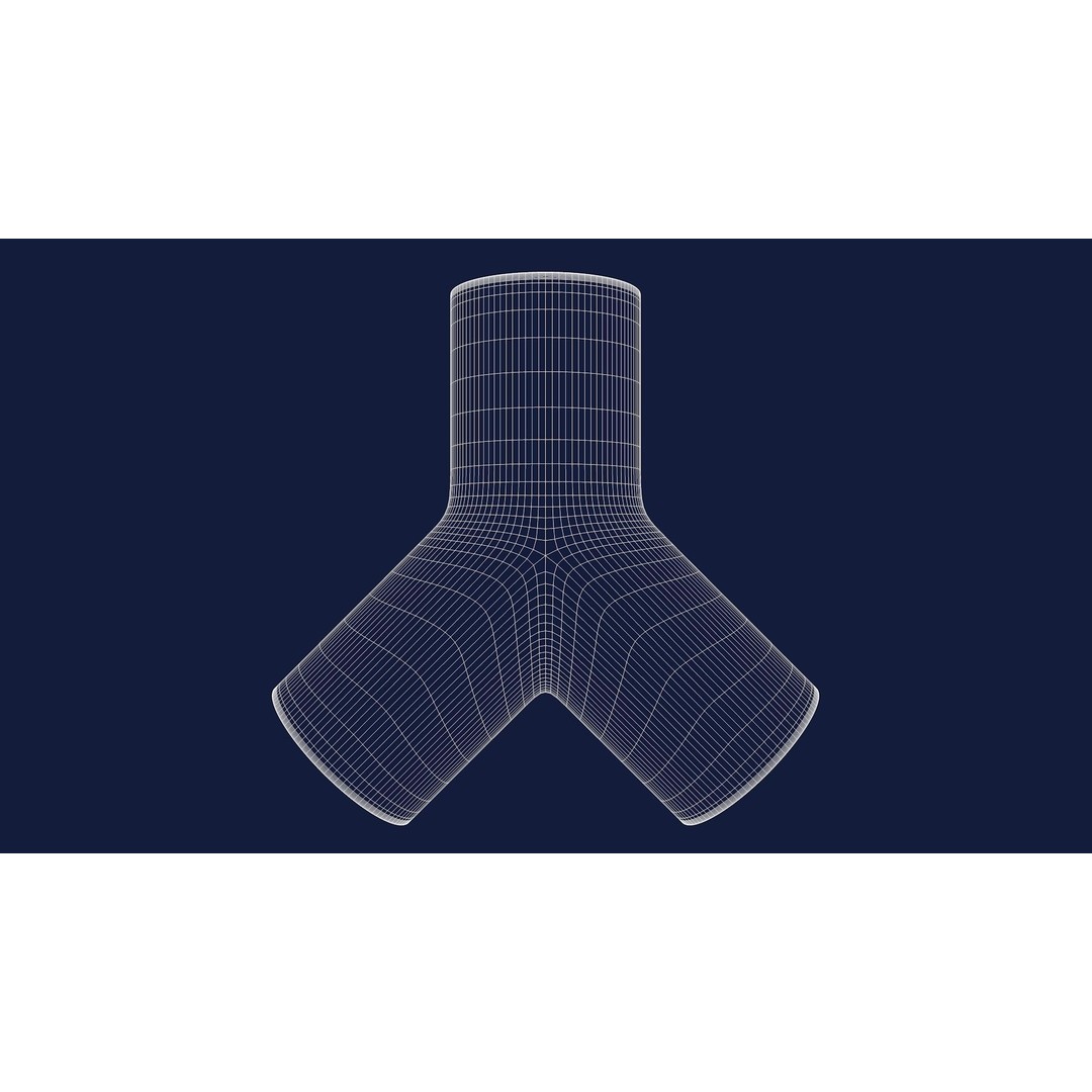 45° Pipe Connector 3D Model – Low Poly Industrial Part, FBX, OBJ - View 9