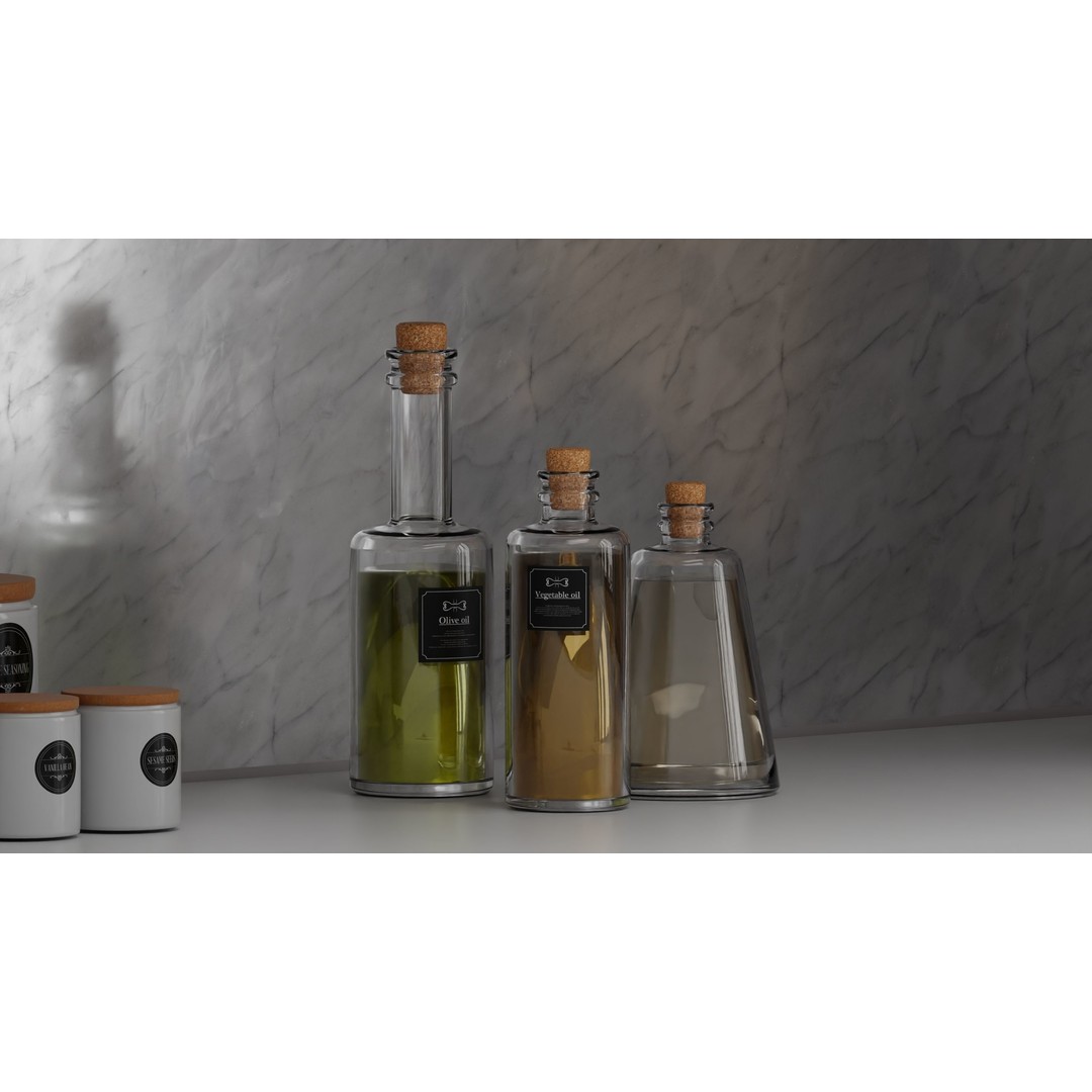 Kitchen Interior 3D Model – Isometric Design, Blender, FBX, OBJ