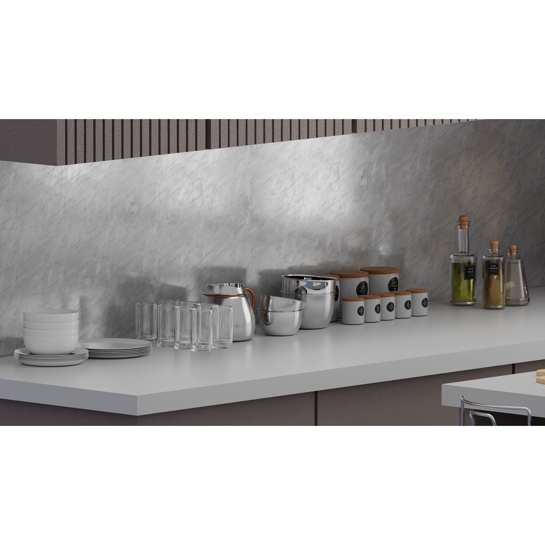 Kitchen Interior 3D Model – Isometric Design, Blender, FBX, OBJ - View 3