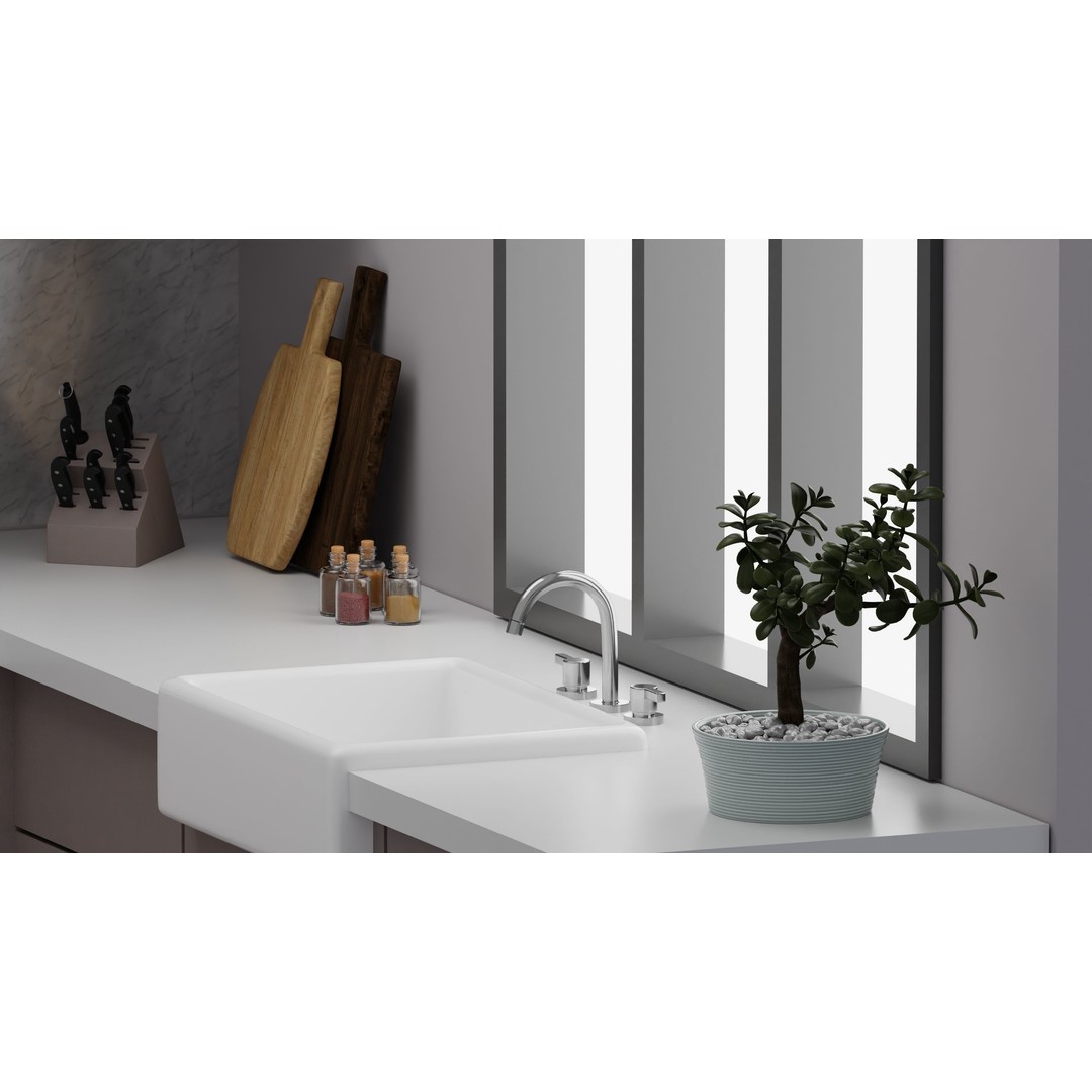 Kitchen Interior 3D Model – Isometric Design, Blender, FBX, OBJ - View 4