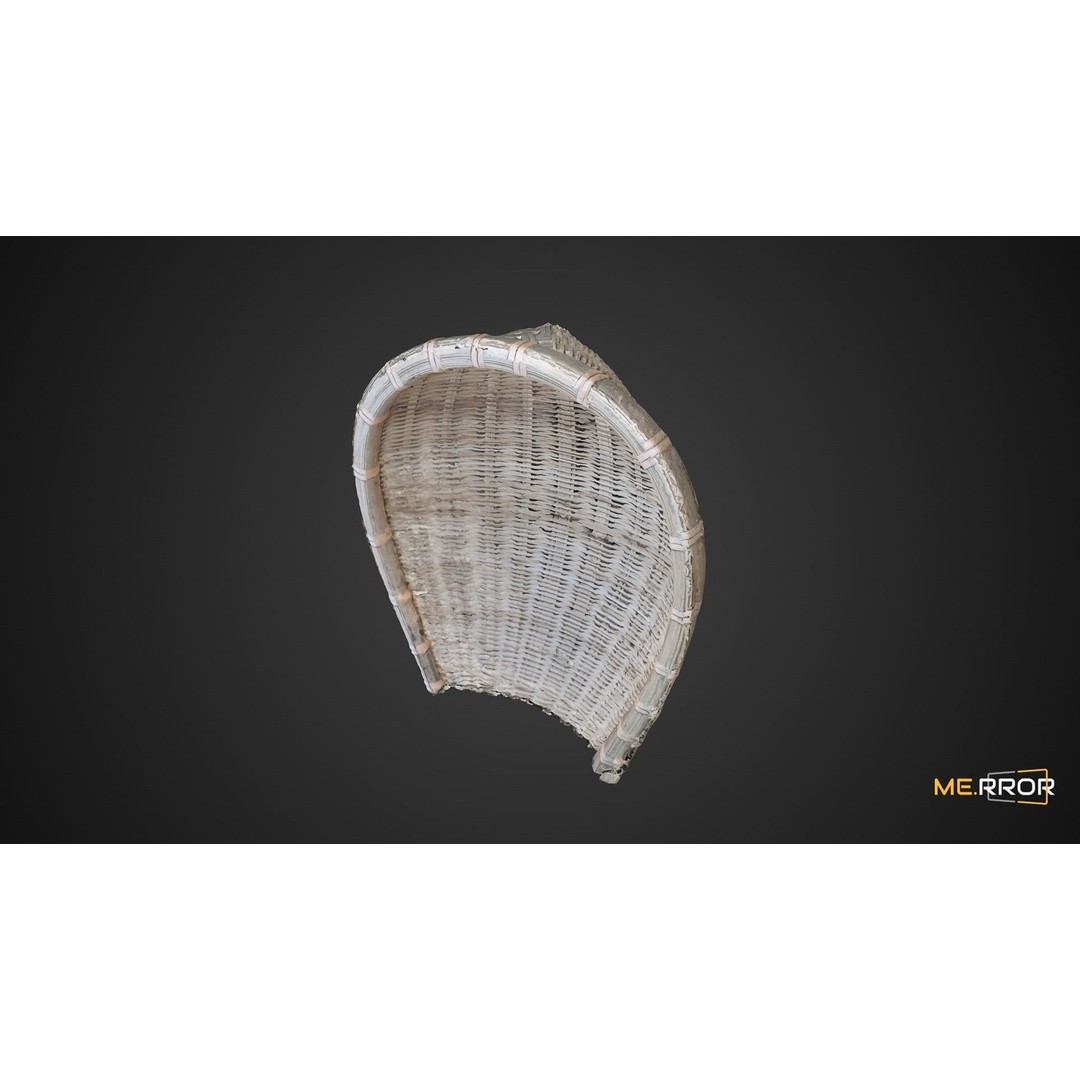 Korean Traditional Basket 3D Model – Antique Household Decor, FBX, OBJ - View 10