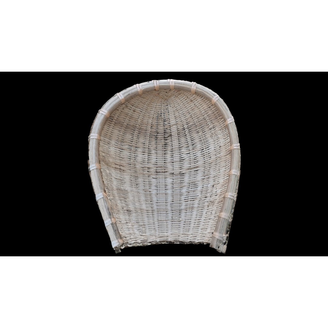 Korean Traditional Basket 3D Model – Antique Household Decor, FBX, OBJ - View 12