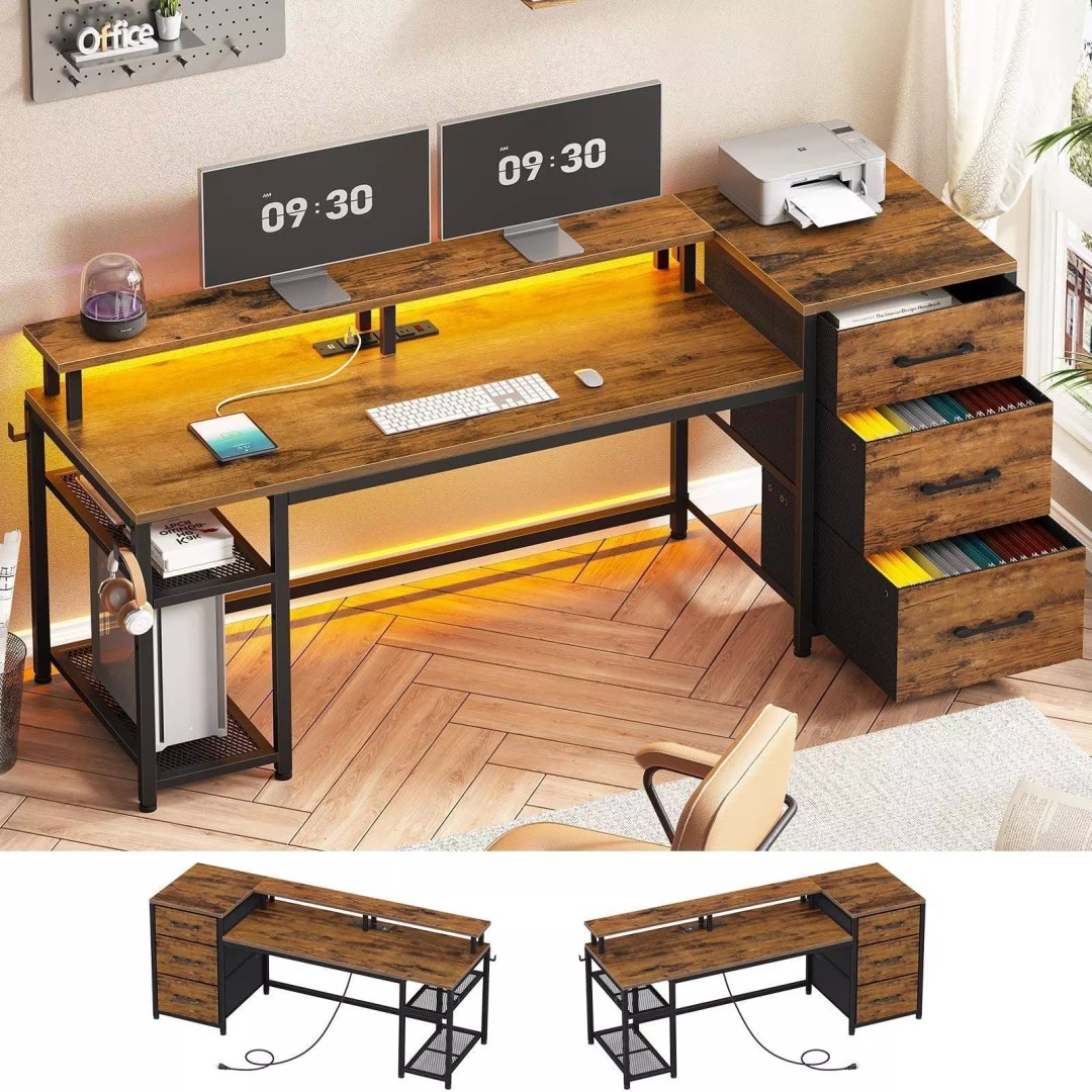 Computer Table 3D Model – Modern Furniture Design, FBX & Blender - View 4