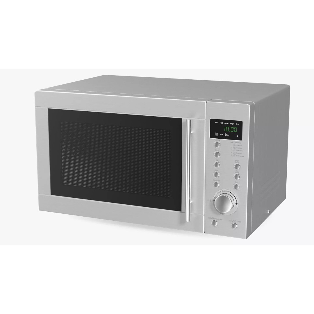 Countertop Microwave Oven 3D Model – High Poly Kitchen Appliance, PBR Textures - View 12
