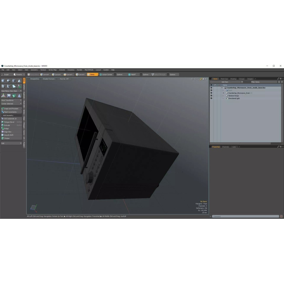 Countertop Microwave Oven 3D Model – High Poly Kitchen Appliance, PBR Textures - View 25