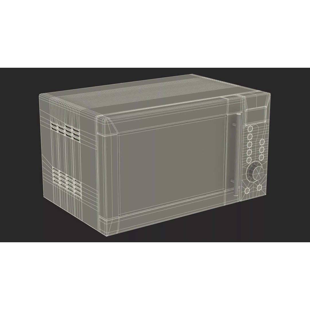 Countertop Microwave Oven 3D Model – High Poly Kitchen Appliance, PBR Textures - View 30