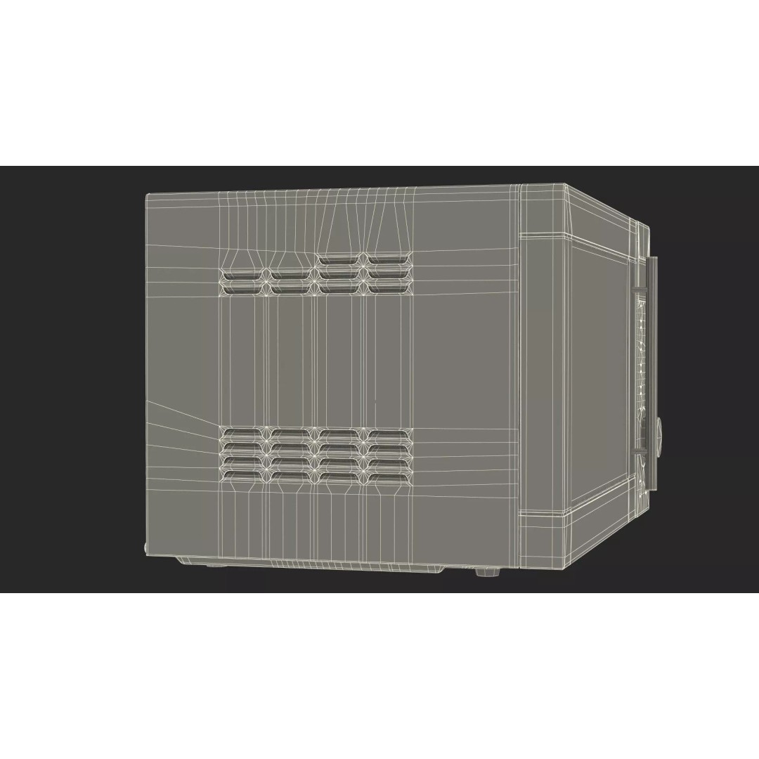 Countertop Microwave Oven 3D Model – High Poly Kitchen Appliance, PBR Textures - View 32