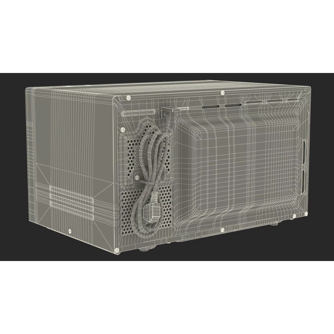 Countertop Microwave Oven 3D Model – High Poly Kitchen Appliance, PBR Textures - View 33