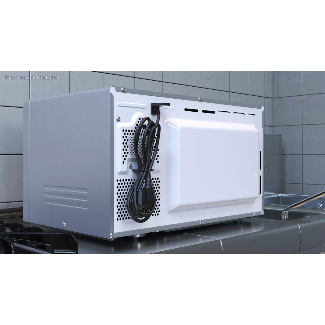 Countertop Microwave Oven 3D Model – High Poly Kitchen Appliance, PBR Textures - View 6