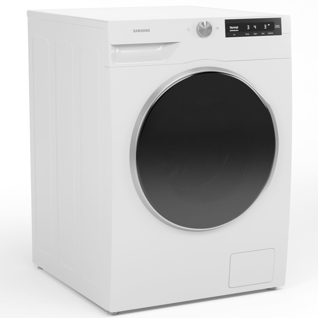SAMSUNG Washing Machine 3D Model – High Poly PBR Asset, FBX/OBJ - View 3