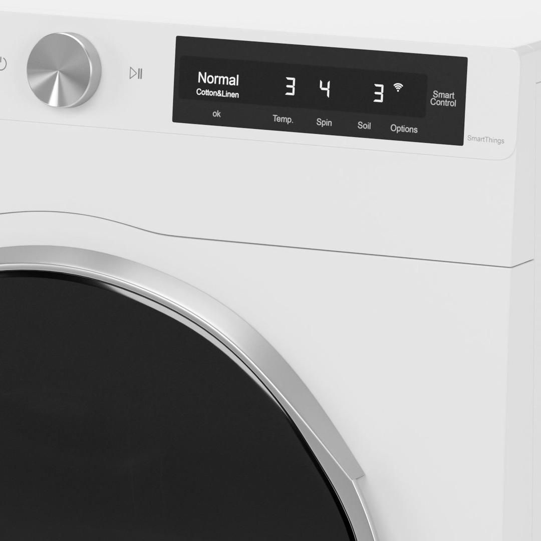 SAMSUNG Washing Machine 3D Model – High Poly PBR Asset, FBX/OBJ - View 5